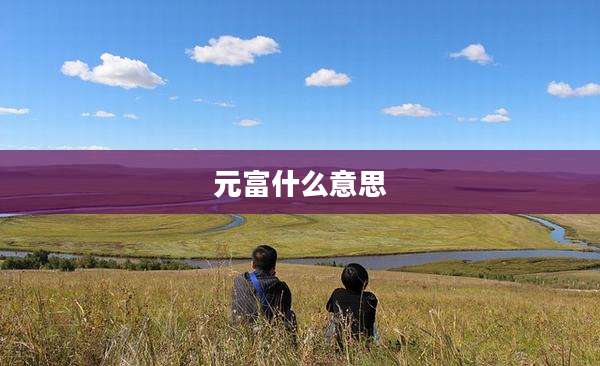 元富什么意思
