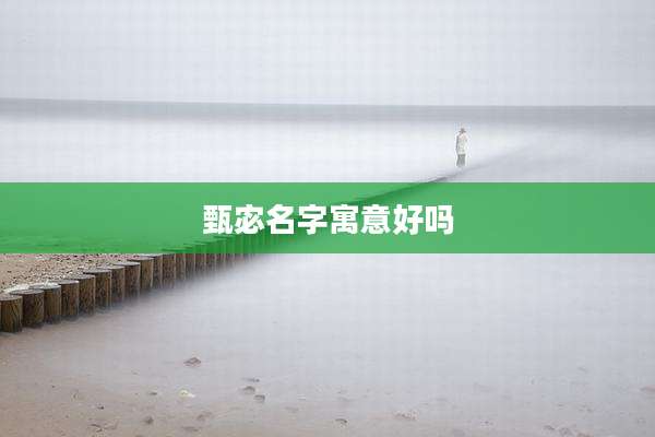 甄宓名字寓意好吗